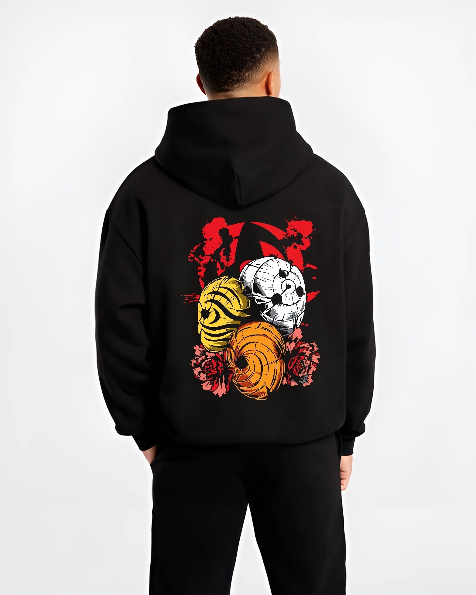 Obito Tobi Akatsuki Three Masks Naruto Shippuden Hoodie - Image 2