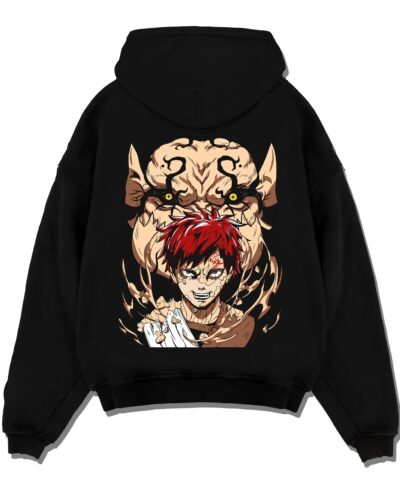 Naruto Hoodie Gaara Sand Love Symbol Anime Jumper