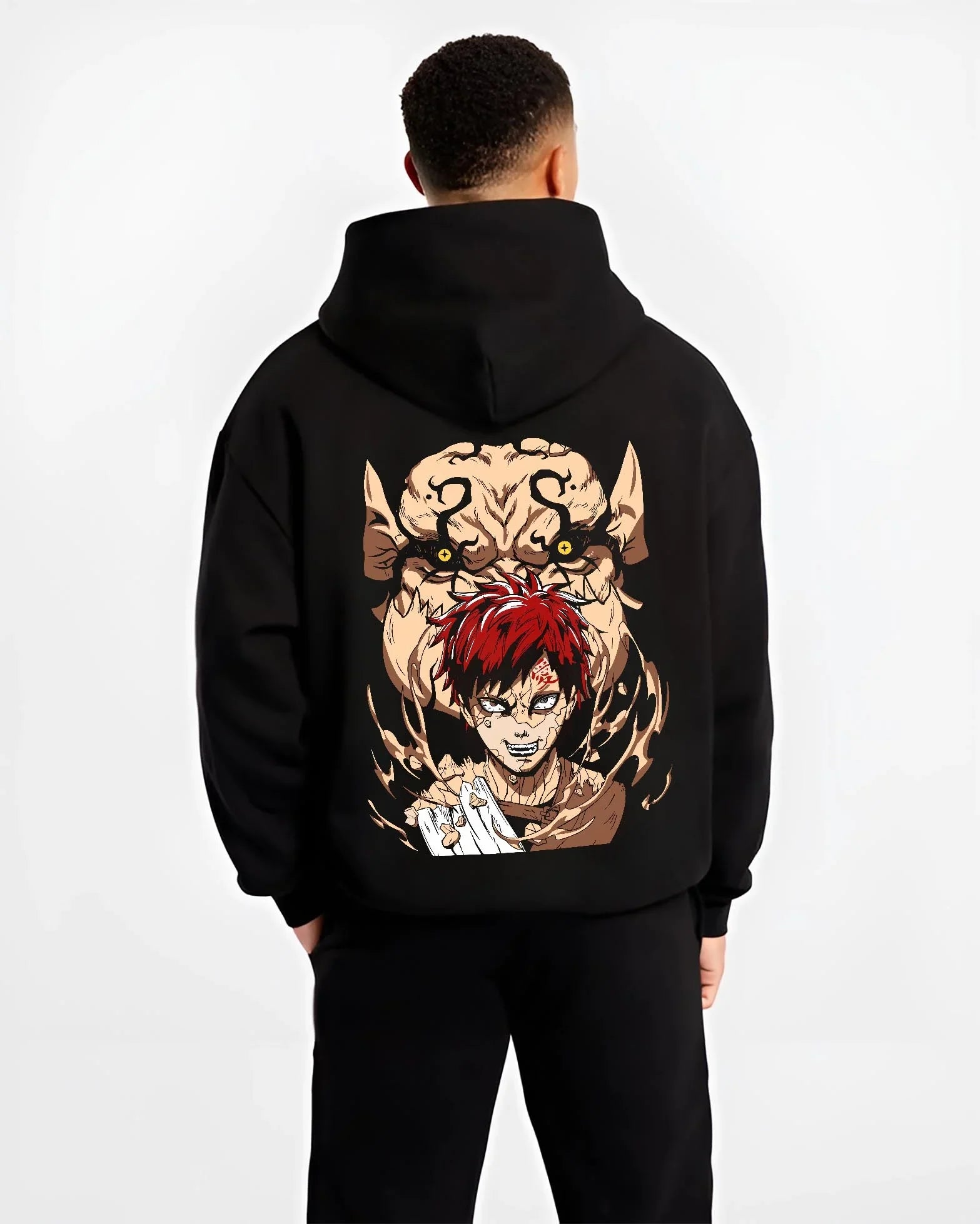 Naruto Hoodie Gaara Sand Love Symbol Anime Jumper - Image 2