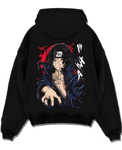 Naruto Hoodie Itachi Uchiha Crow Summon Clan Jumper