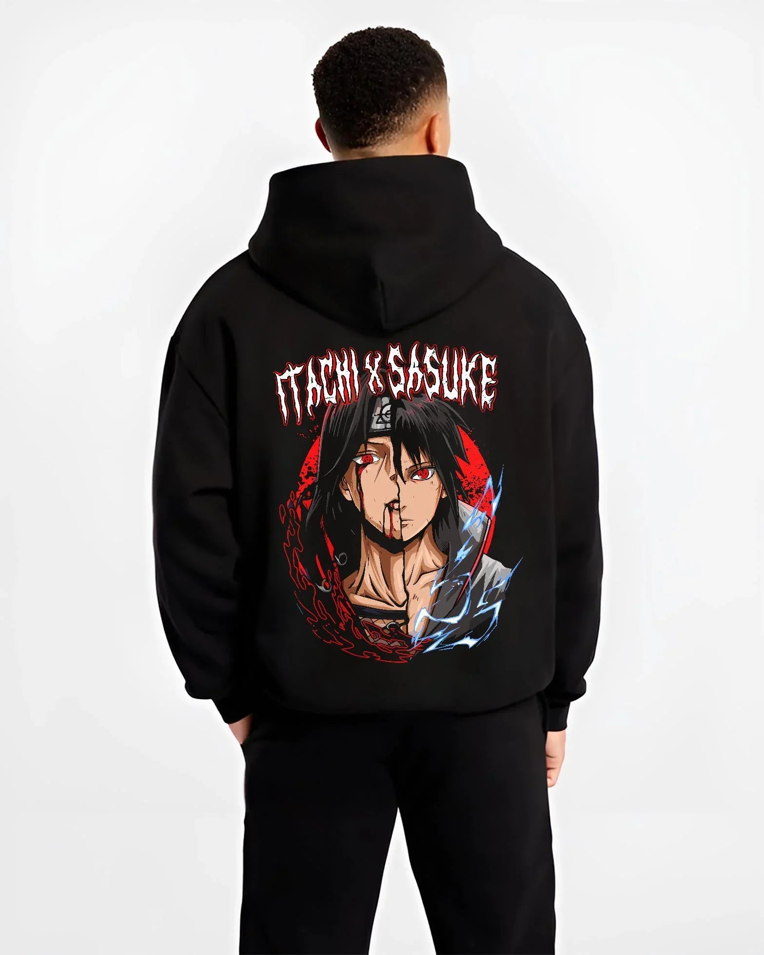Naruto Hoodie Itachi and Sasuke Bonded Clan Jumper - Image 2