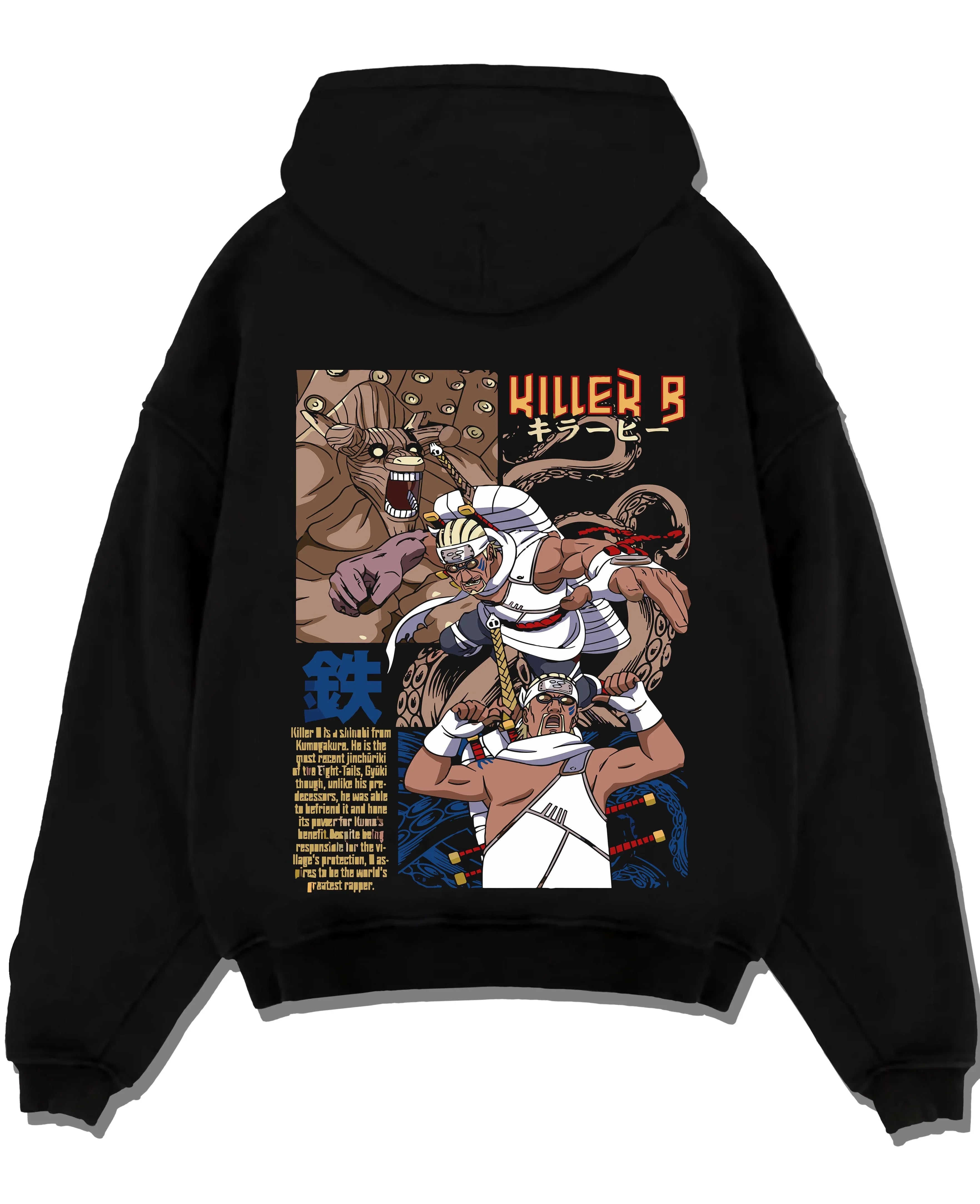 Killer Bee Hoodie Naruto Eight Tails Jinchuriki Rap Ninja