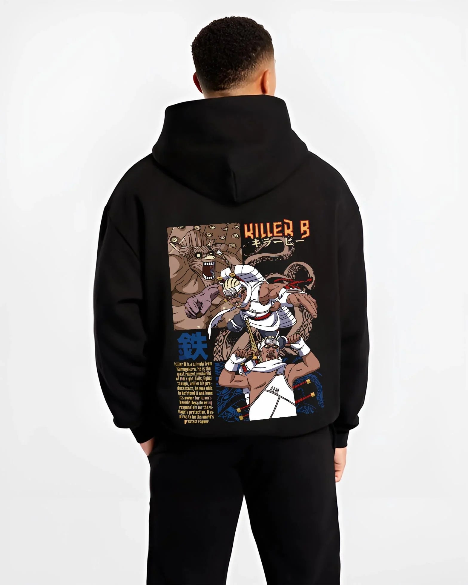 Killer Bee Hoodie Naruto Eight Tails Jinchuriki Rap Ninja - Image 2