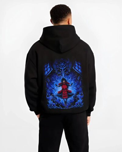 MADSHR B.black hoodie male back view - Naruto EU Store