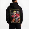 SAGEP2 B.black hoodie male back view - Naruto EU Store