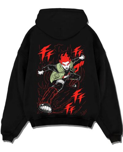 Might Guy Hoodie Naruto Dynamic Entry Flames