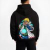 YELFLSH B.black hoodie male back view - Naruto EU Store