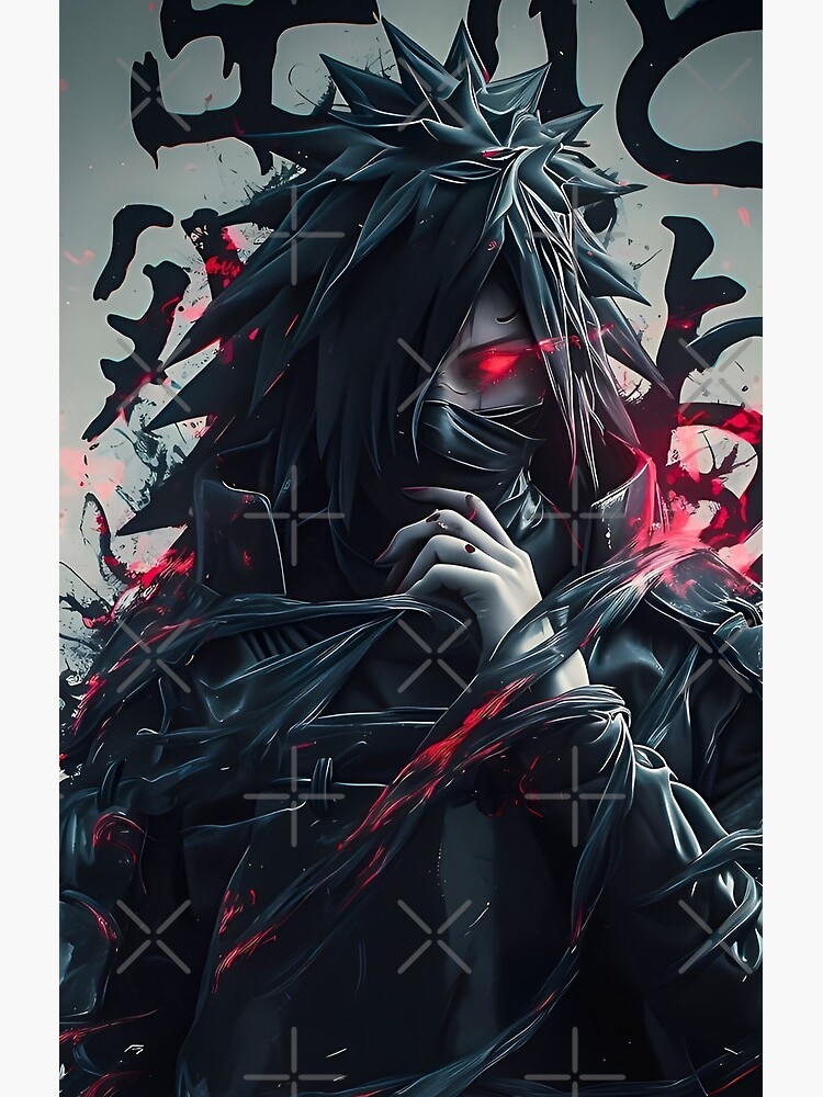 Madara Uchiha Dark Anime Art Legendary Uchiha Power Illustration Shower Curtain - Image 2