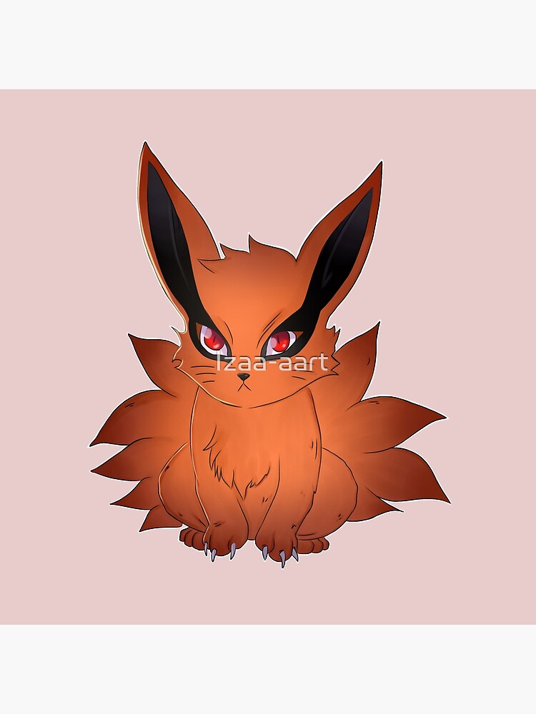 Doodle Cute Nine Tails Tapestry - Image 2