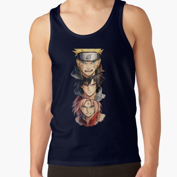 Team 7 Ninja Trio Naruto Sasuke Sakura Tank Top - Image 5