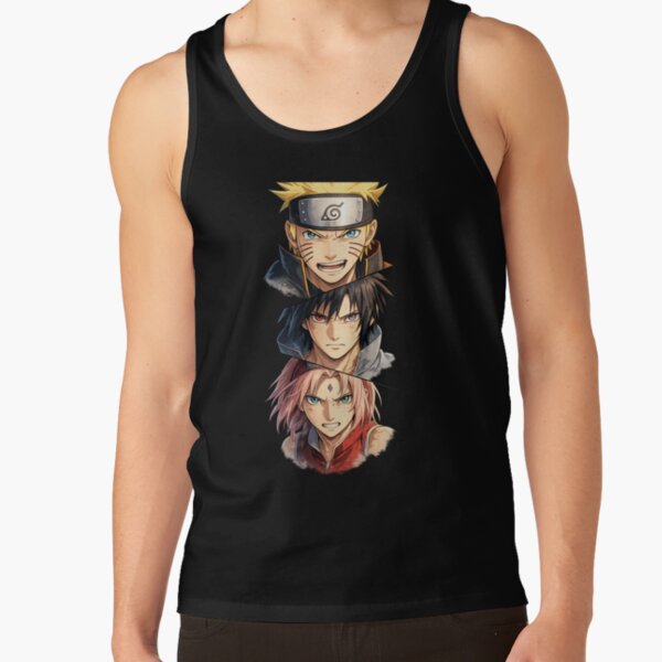 Team 7 Ninja Trio Naruto Sasuke Sakura Tank Top - Image 2