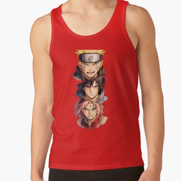 Team 7 Ninja Trio Naruto Sasuke Sakura Tank Top - Image 4