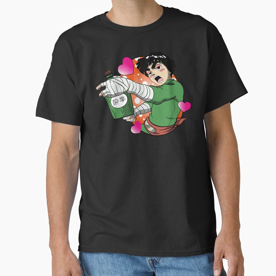 Drunk Ninja Rock Lee T-shirt - Image 2