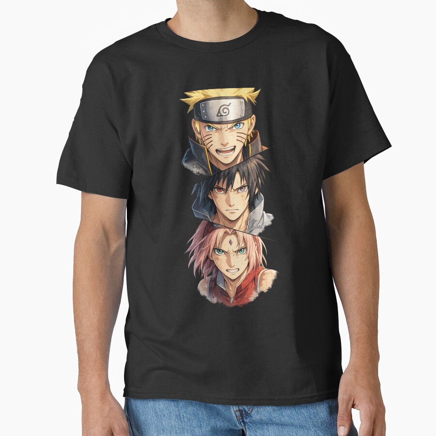 Team 7 Ninja Trio Naruto Sasuke Sakura T-shirt - Image 2