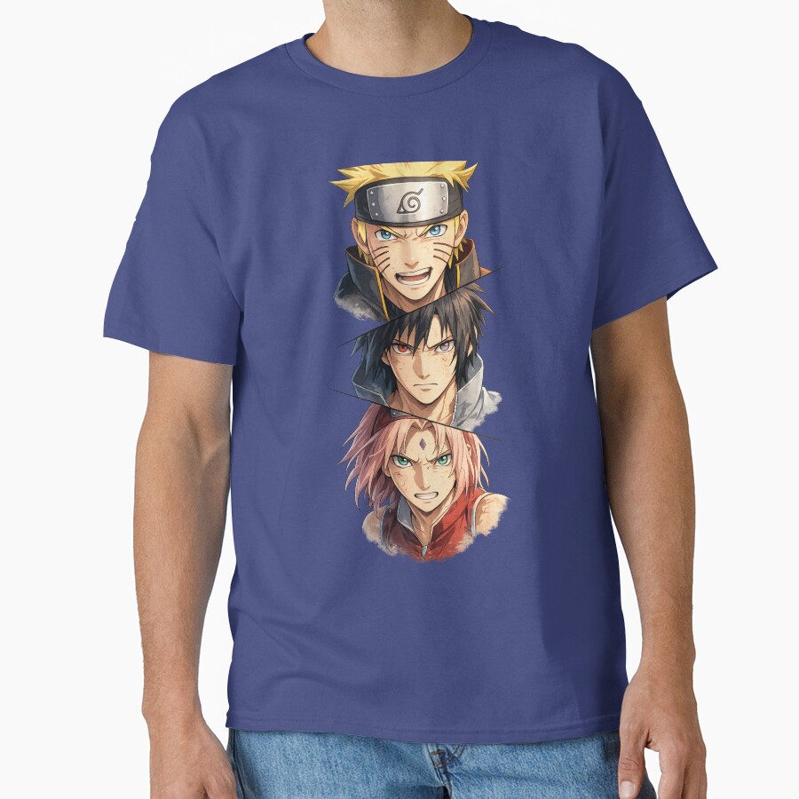 Team 7 Ninja Trio Naruto Sasuke Sakura T-shirt - Image 4