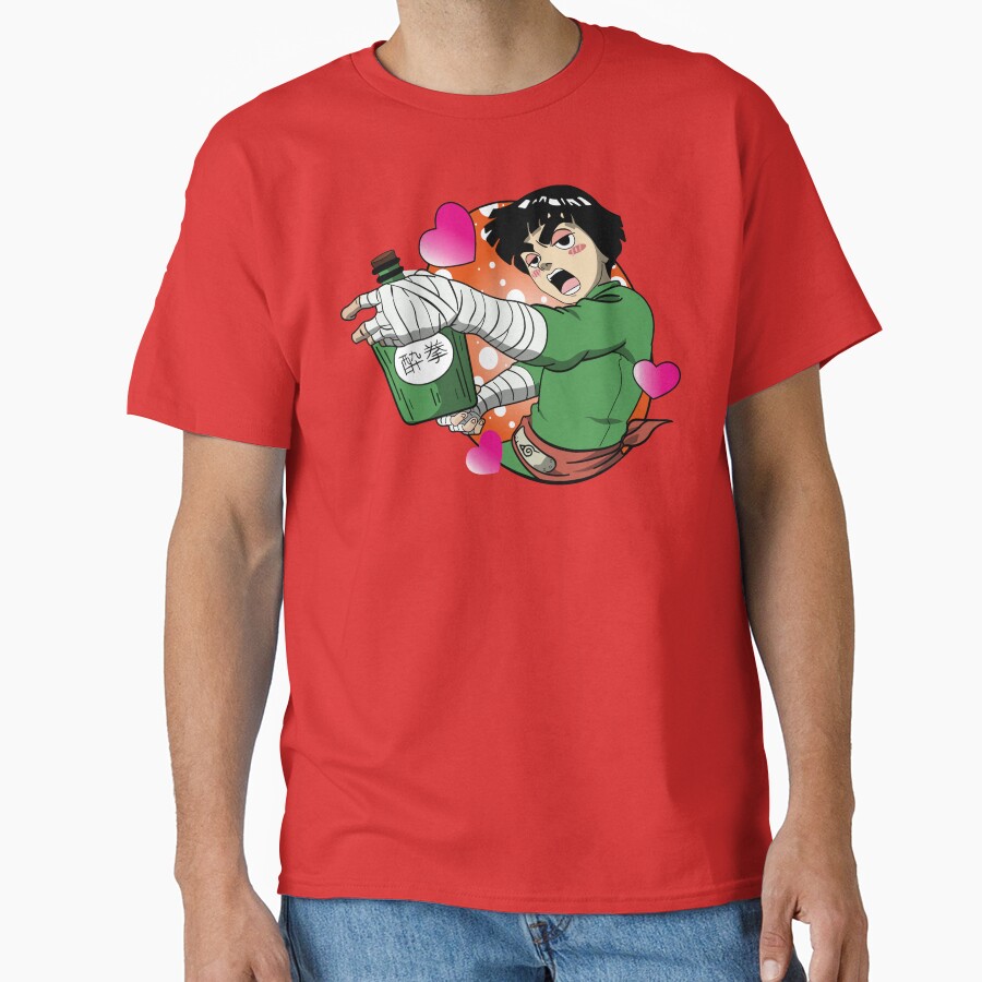 Drunk Ninja Rock Lee T-shirt - Image 5