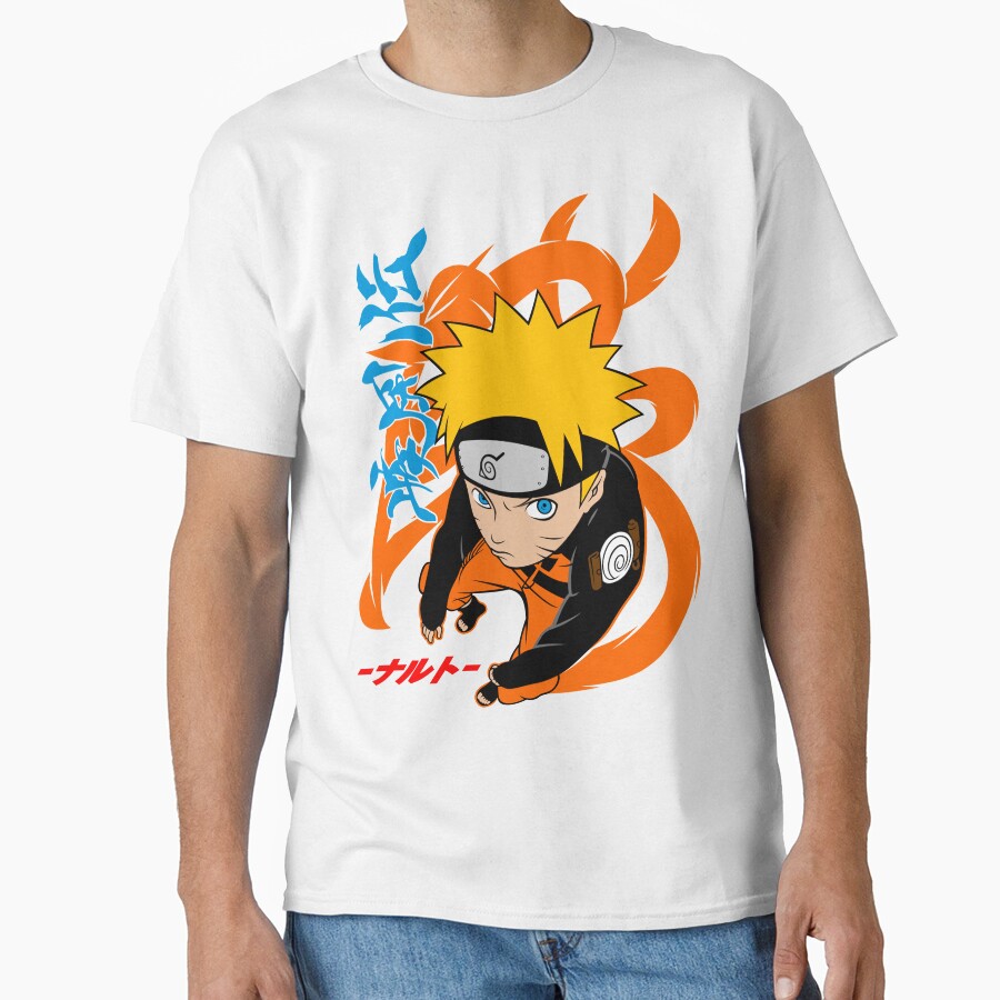 Orange Uzumaki Naruto T-shirt