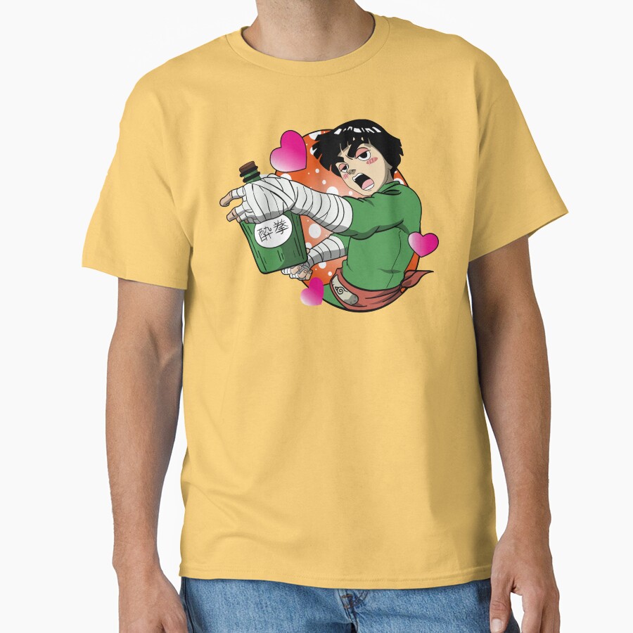 Drunk Ninja Rock Lee T-shirt - Image 6