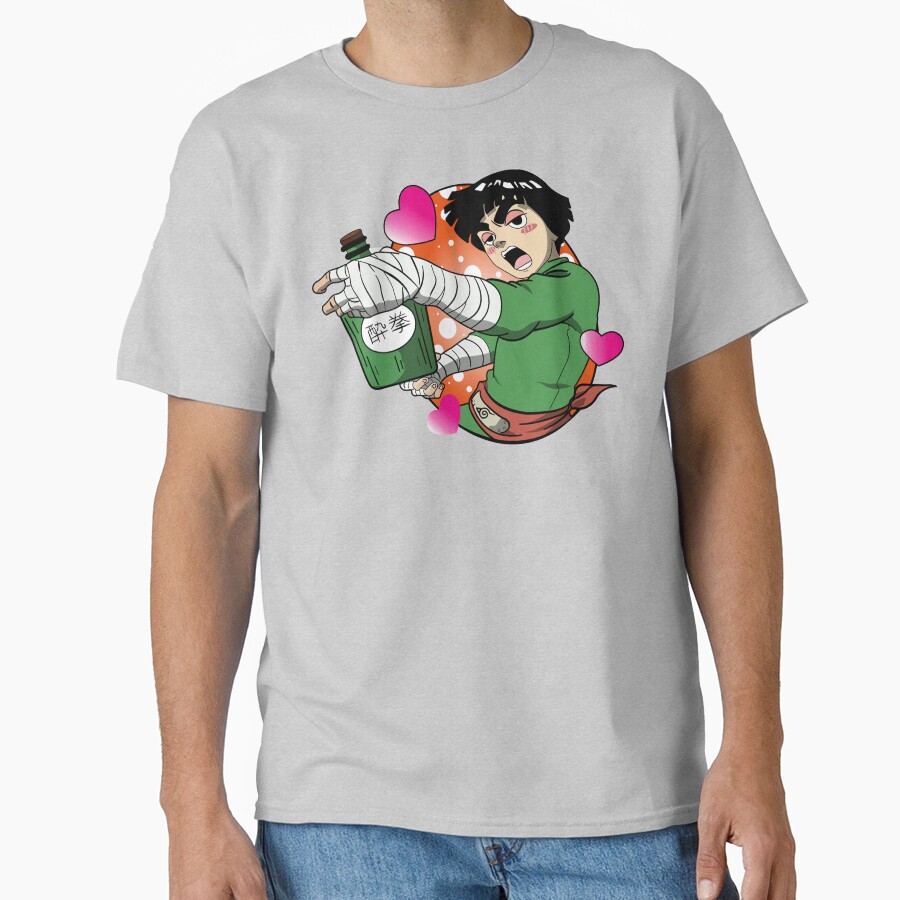 Drunk Ninja Rock Lee T-shirt - Image 3