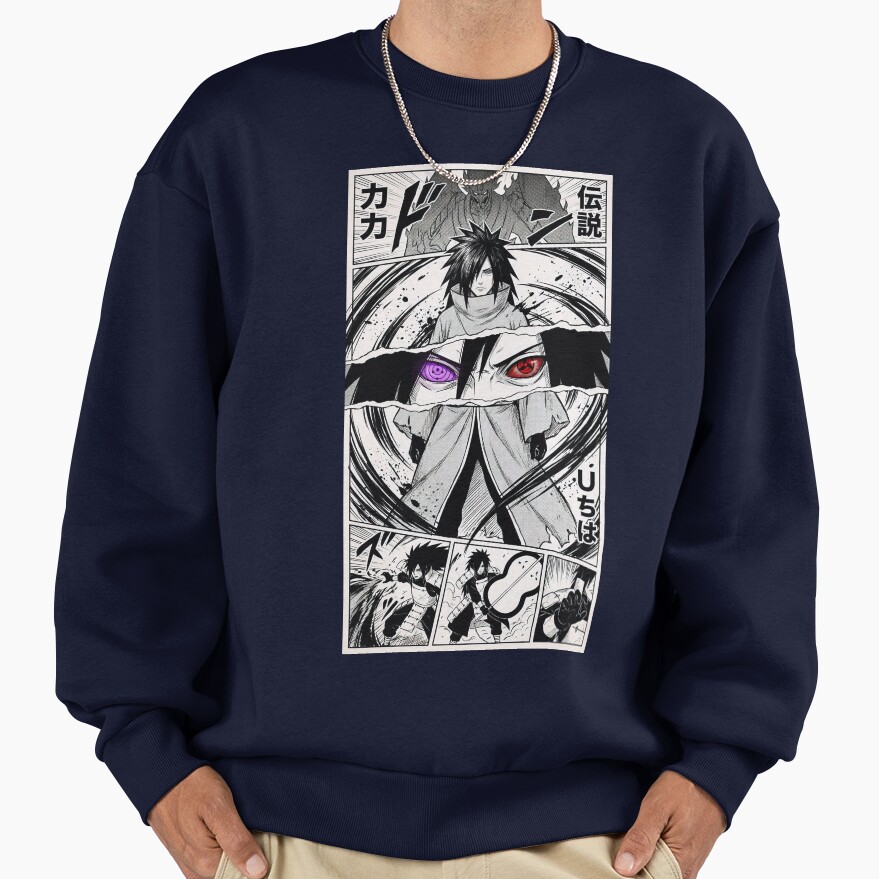Eyes Of Fate Dark Manga Anime Art Madara Uchiha Sweatshirt - Image 5