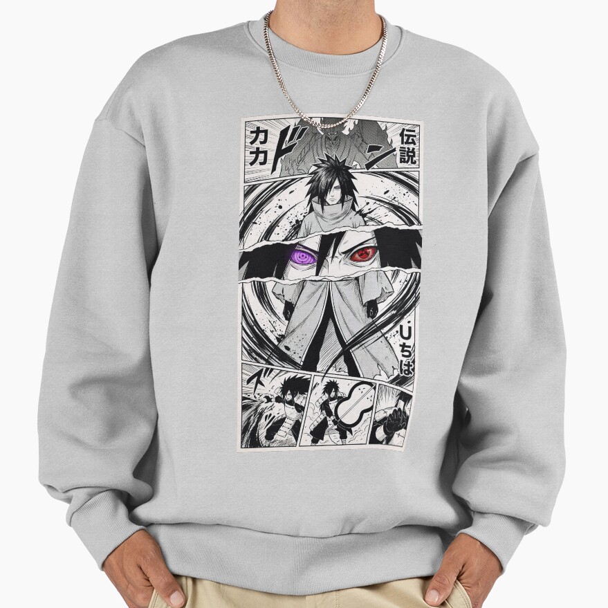 Eyes Of Fate Dark Manga Anime Art Madara Uchiha Sweatshirt - Image 4