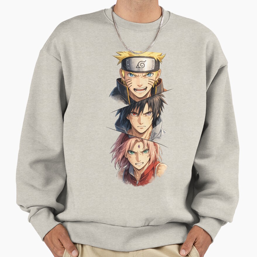 Team 7 Ninja Trio Naruto Sasuke Sakura Sweatshirt - Image 3