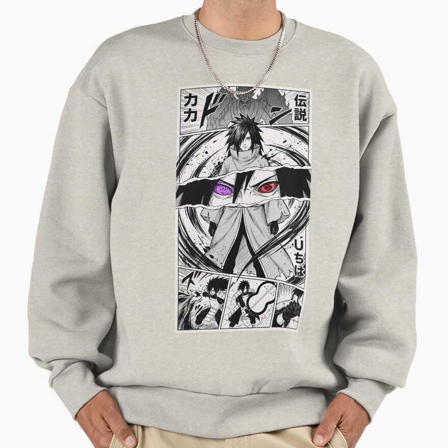 Eyes Of Fate Dark Manga Anime Art Madara Uchiha Sweatshirt - Image 3