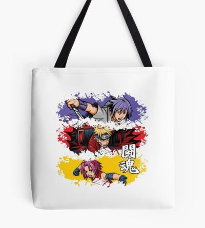 Naruto Anime Characters Color Splash Art Tote Bag
