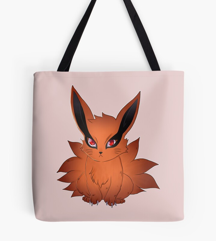 Doodle Cute Nine Tails Tote Bag