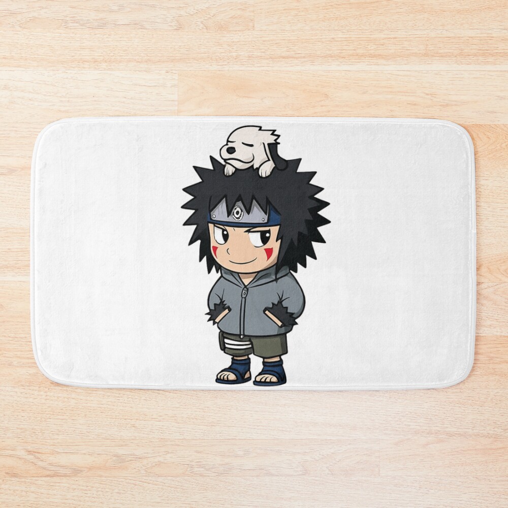 Chibi Kiba Inuzuka With Akamaru Bath Mat