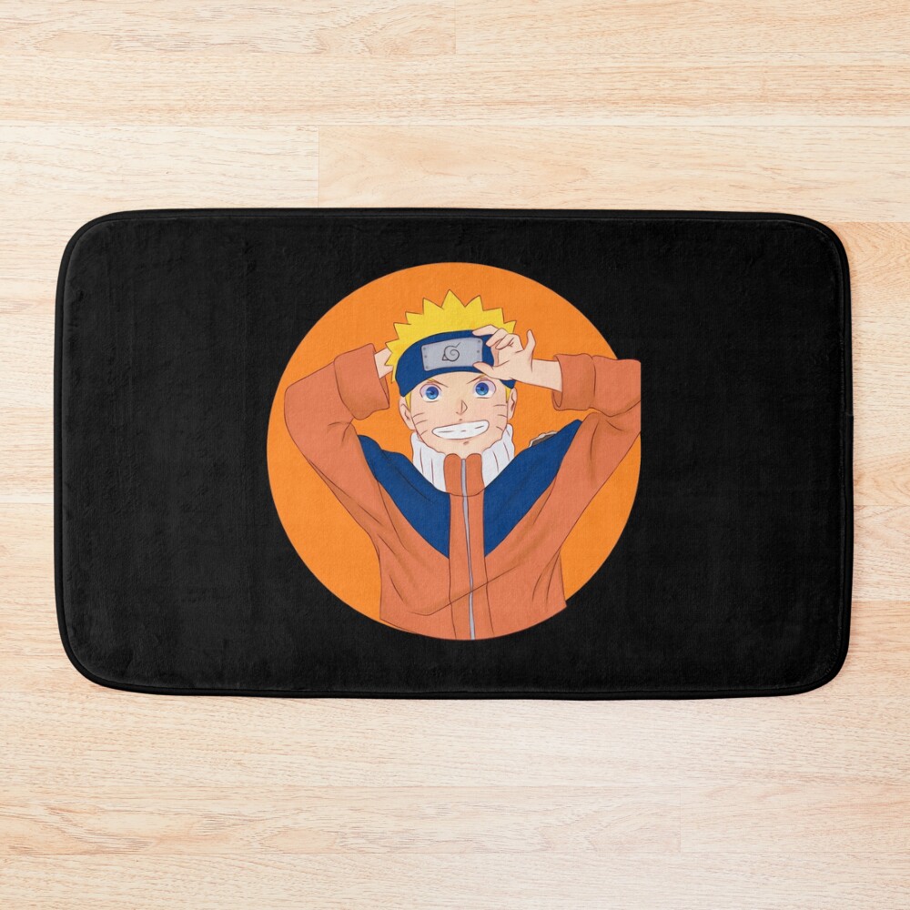 Scribble Problem Guy Uzumaki Naruto Bath Mat