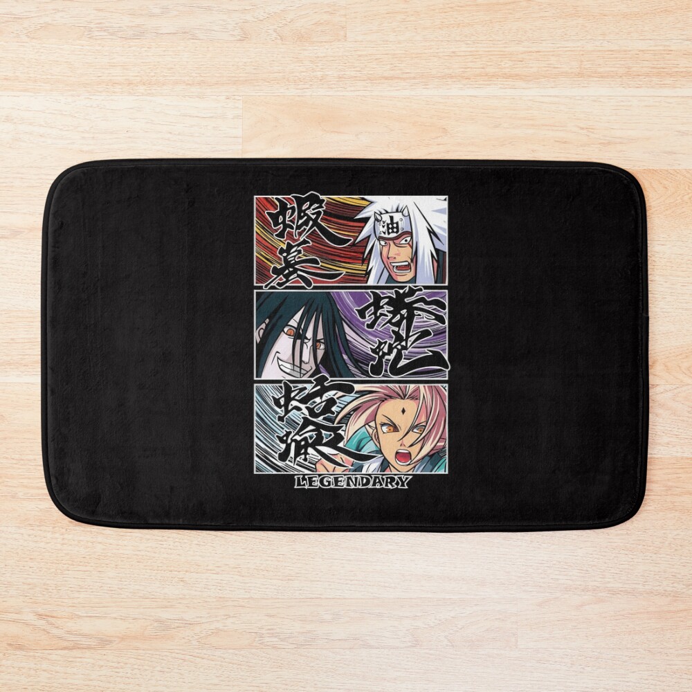 The Legendary Sannin Of Chaos And Power Bath Mat