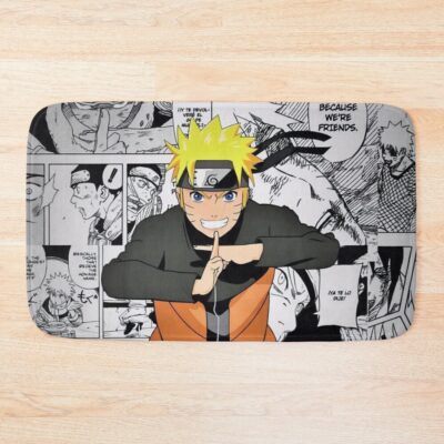 Determined Ninja Path Manga Style Naruto Uzumaki Bath Mat