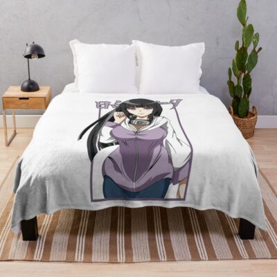 The Cute Girl Hyuga Hinata Throw Blanket