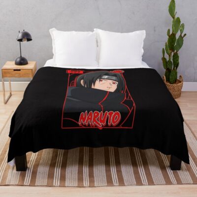The Calm Killer With Crimson Eyes Uchiha Itachi Throw Blanket