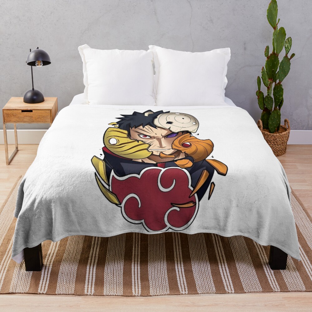 The Masked Devil Obito Throw Blanket