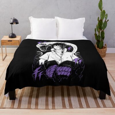 Sasuke With Snake Throw Blanket
