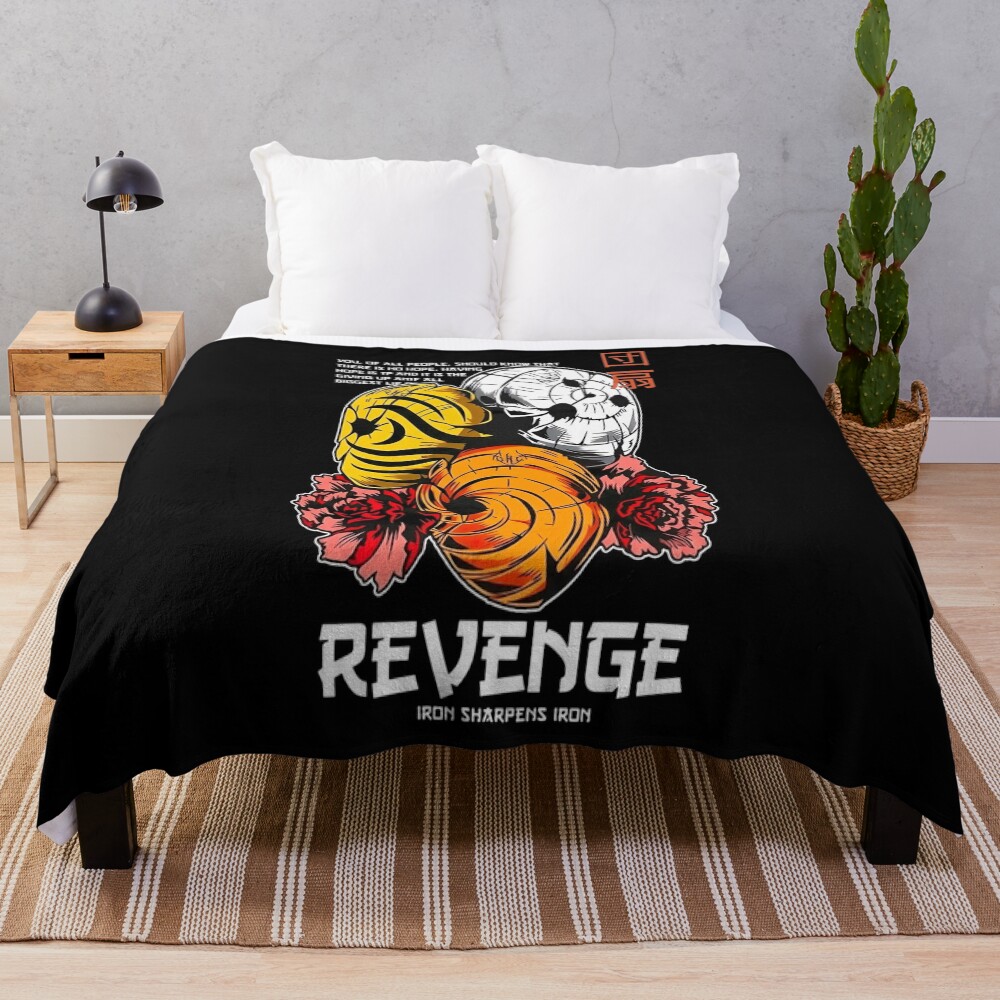Vintage Masks Revenge Throw Blanket