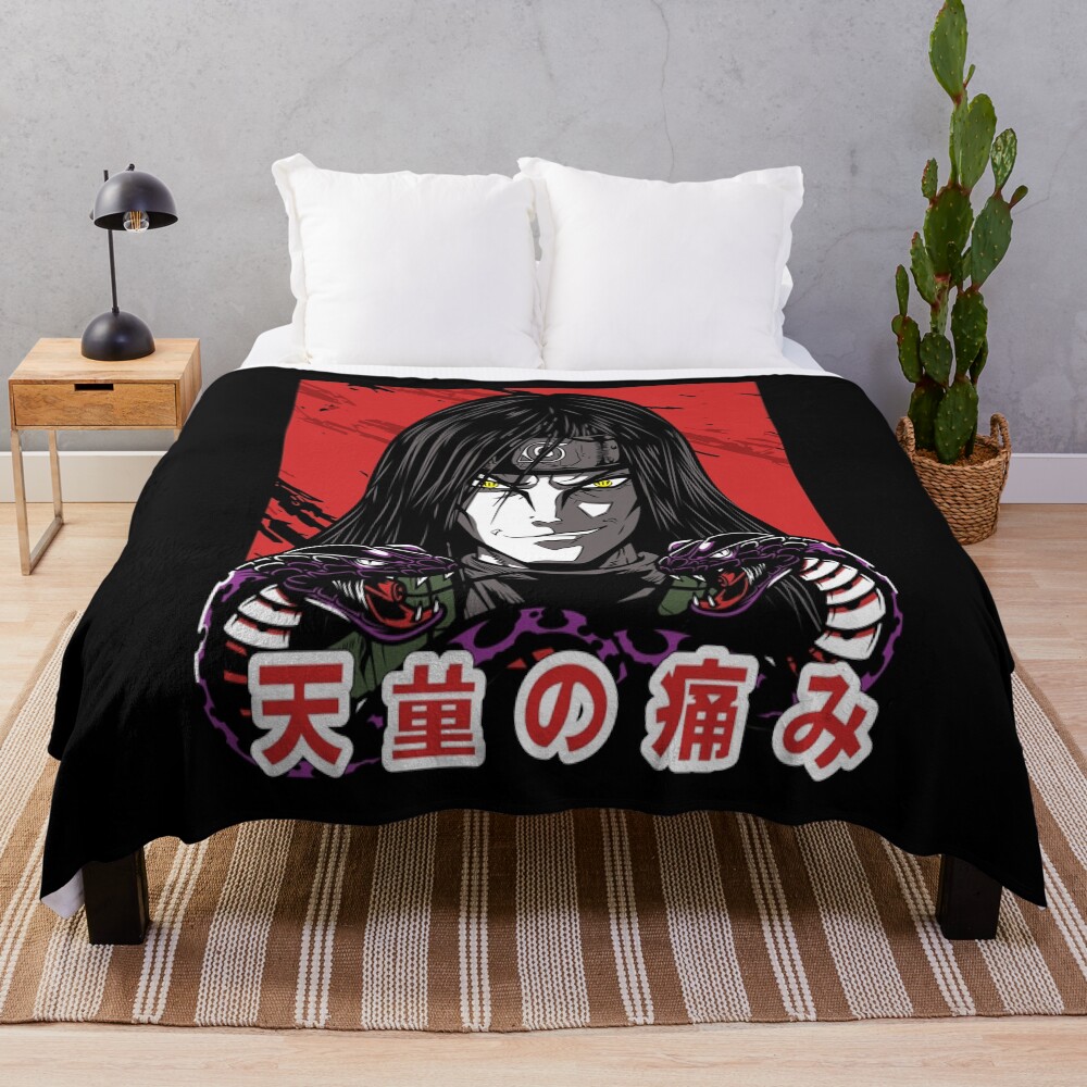 Orochimaru Angry Throw Blanket