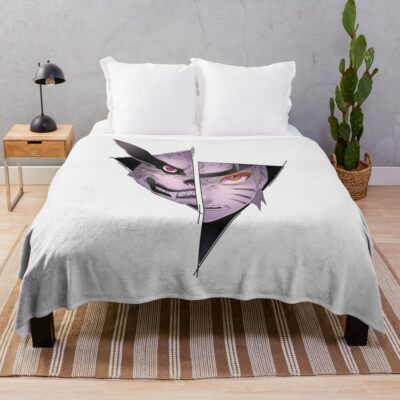 Doodle The Savior Naruto Uzumaki And Kurama Throw Blanket