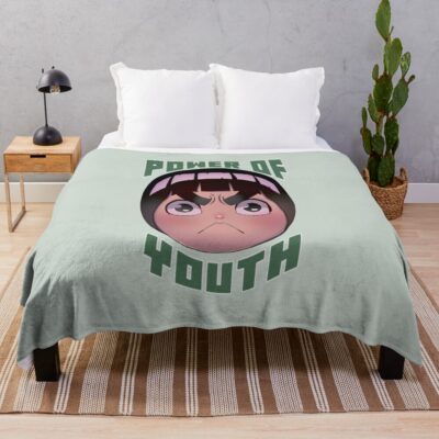 Doodle Power Of Youth Rock Lee Throw Blanket