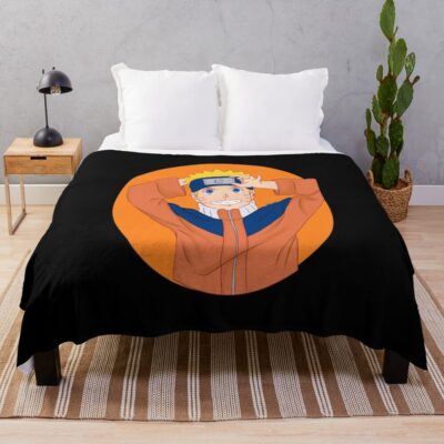 Scribble Problem Guy Uzumaki Naruto Throw Blanket