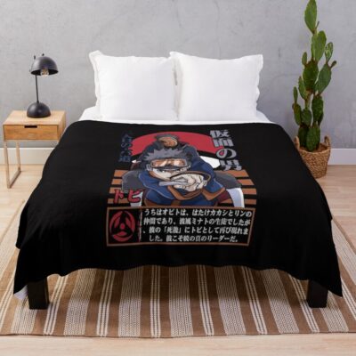 The Lone Survivor Of A Broken Clan  Obito Uchiha Throw Blanket