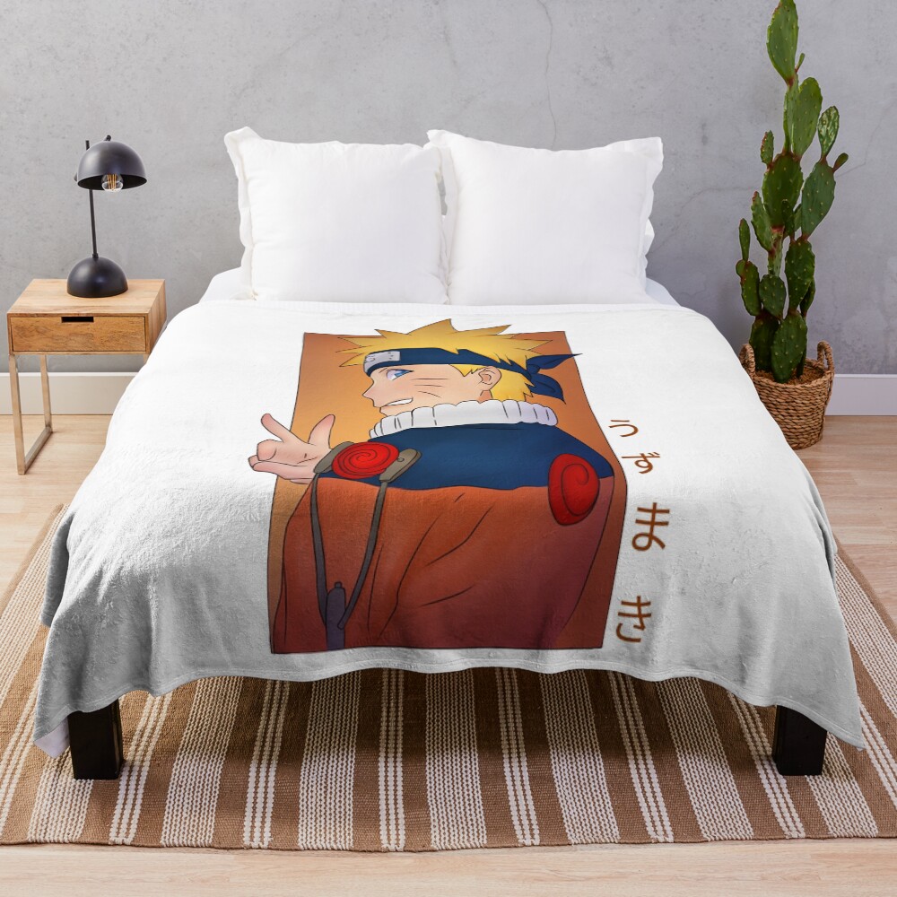 Doodle Kiddo Uzumaki Naruto Throw Blanket