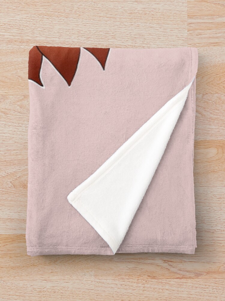 Scribble Cute Kurama Throw Blanket - Image 2