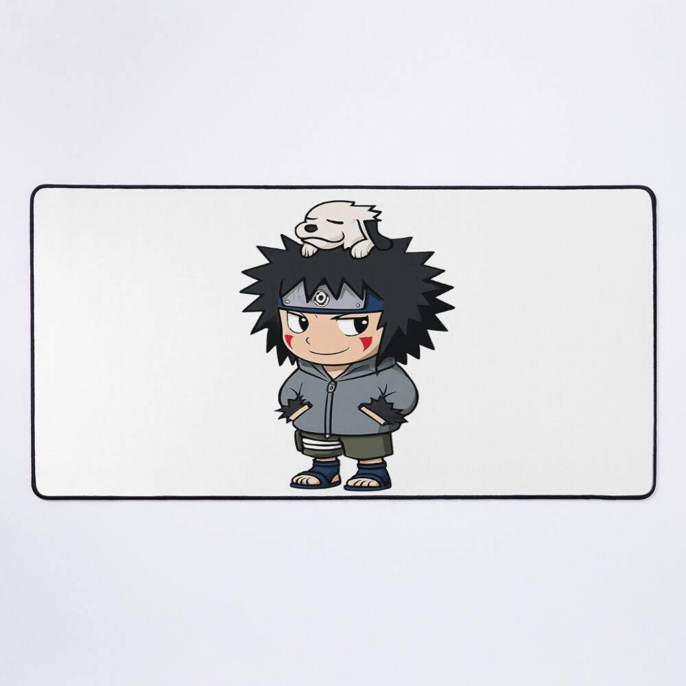 Chibi Kiba Inuzuka With Akamaru Mouse Pad
