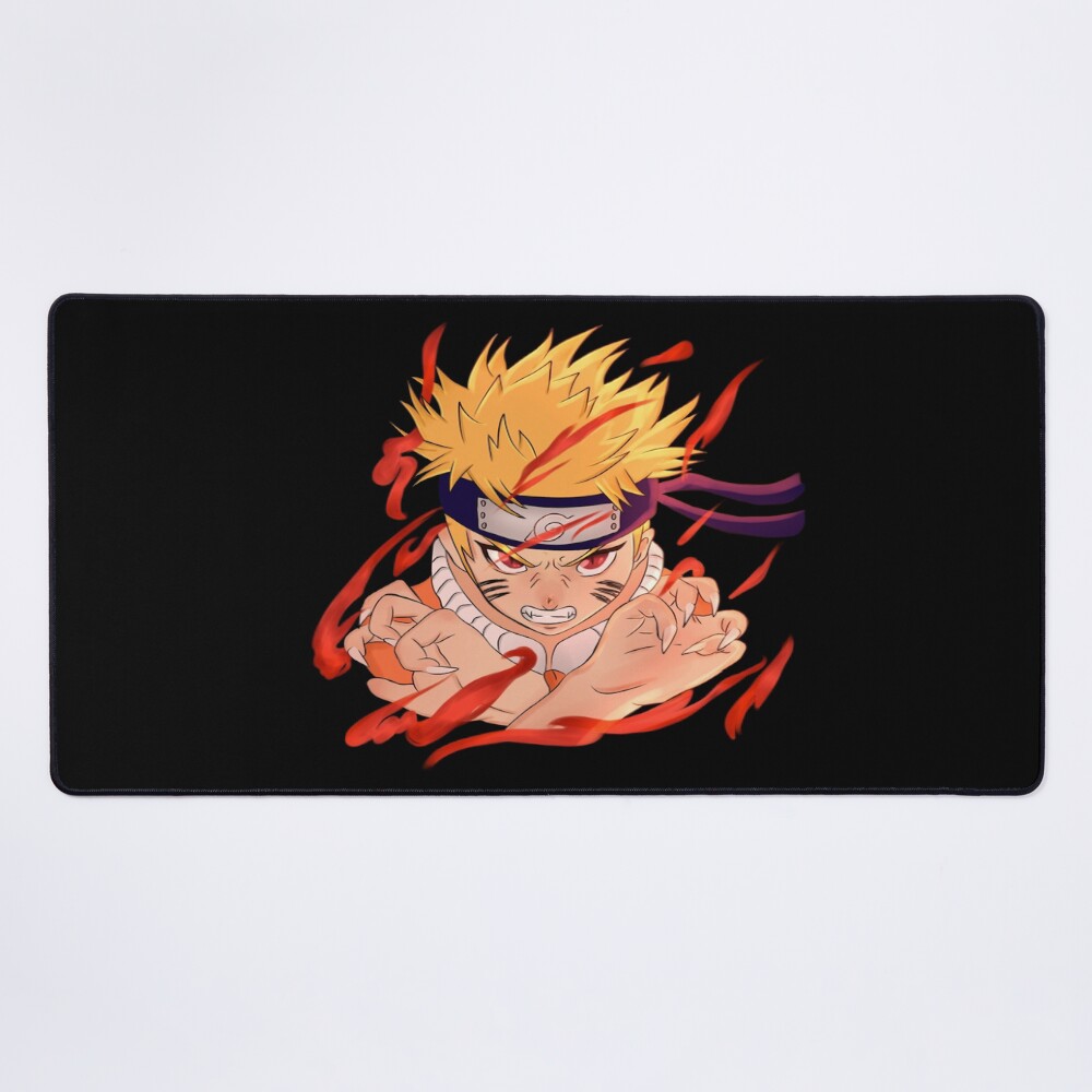 Scribble Kyuubi Cloak Naruto Uzumaki Mouse Pad