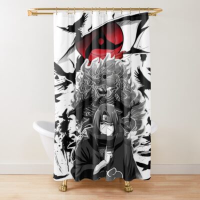 Itachi Uchiha Shadow Of The Sharingan Anime Art Shower Curtain