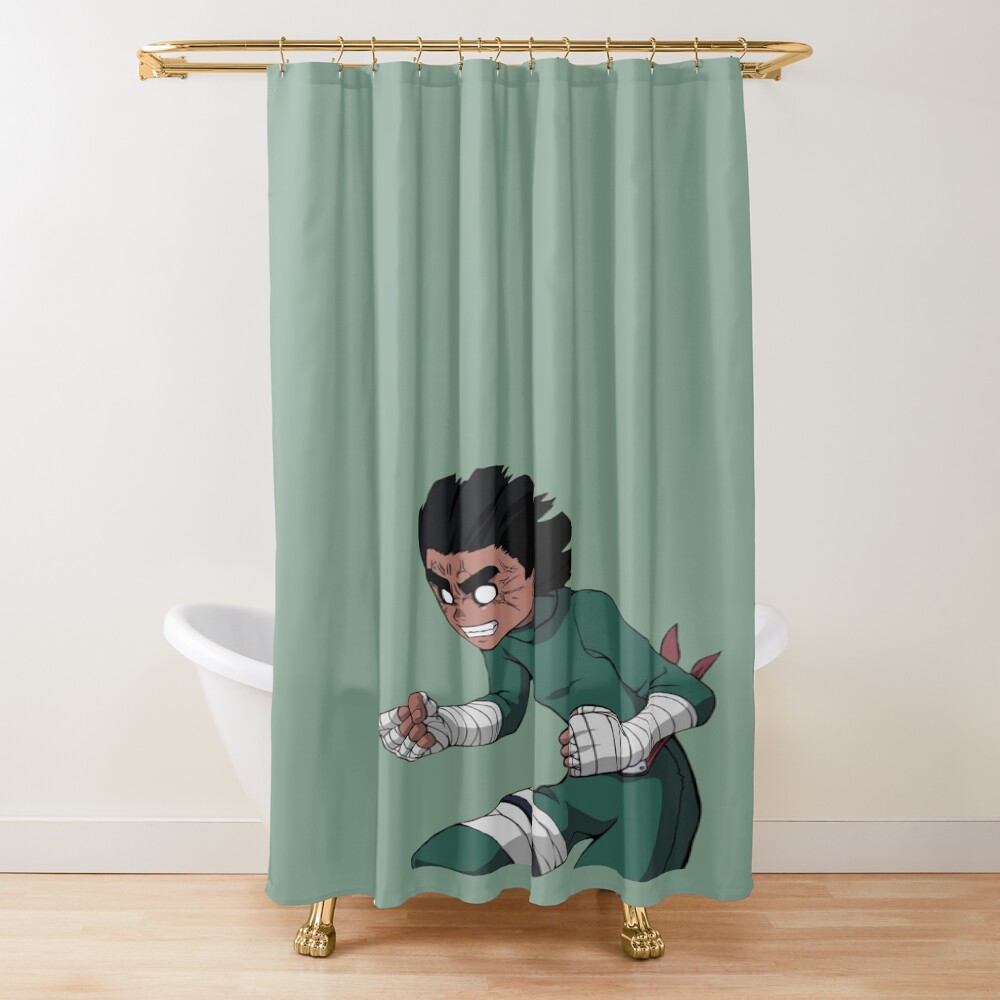 Rock Lee Green Design Shower Curtain