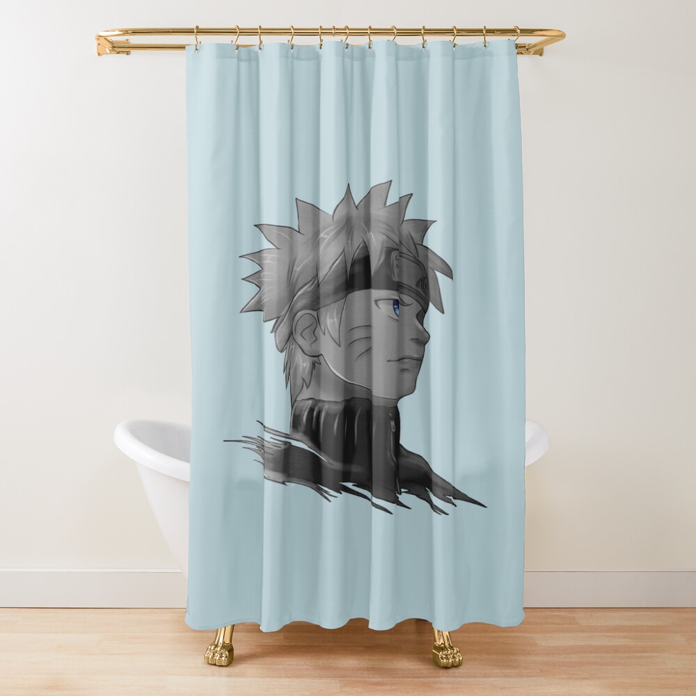 Doodle Blue Eyes Shower Curtain